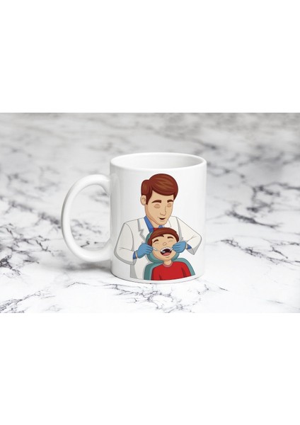 Diş Çeken Dişçi Kupa Bardak