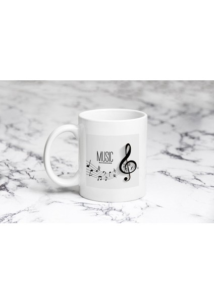 Sol Anahtarı Siyah Kupa Bardak