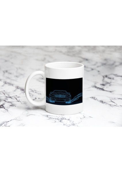 3D Bmw Mavi Kupa Bardak Kişiye Özel