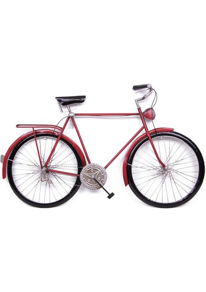 Bisiklet Pano Kırmızı Pano Vintage Dekoratif Ev Ofis Hediyelik