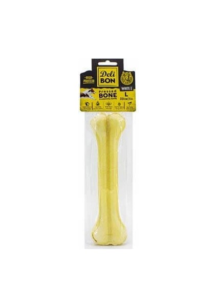 Deri Press Köpek Kemik 22CM M Boy 1li Paket Beyaz
