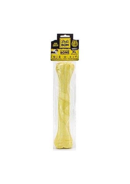 Deri Press Köpek Kemik 27CM M Boy 1li Paket Beyaz