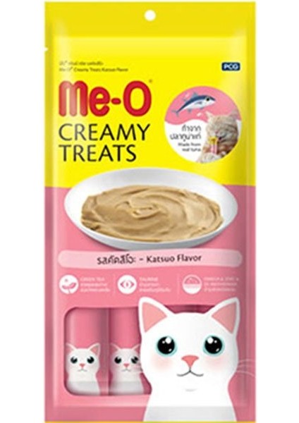 Kremalı Çizgili Orkinos Balıklı Kedi Sıvı Ödül Maması 4X15 gr