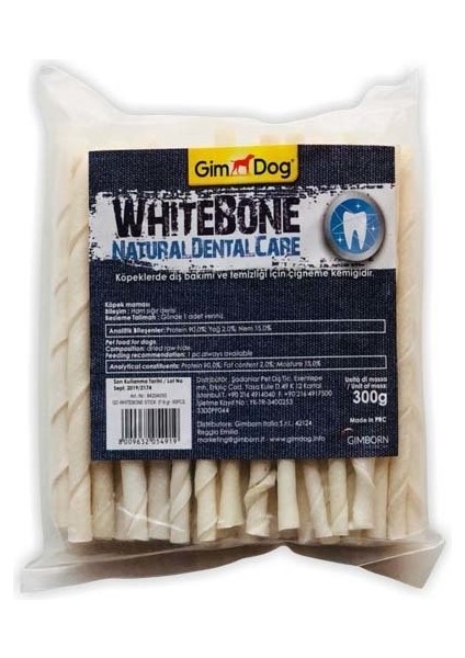 Mordimi Ağız ve Diş Sağlığı Için Sütlü Köpek Çiğneme Kemiği 50'li 300 gr