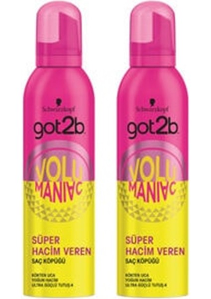 GOT2B Volumaniac Saç Köpük 250 ml 2 Adet