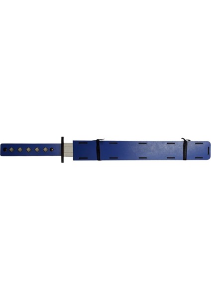 Ahşap Japon Samuray-Ninja Katana Kılıcı, Mavi Oyuncak