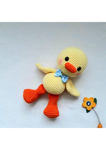 Sevimli Ördek Uyku Arkadaşı Amigurumi Organik Oyuncak