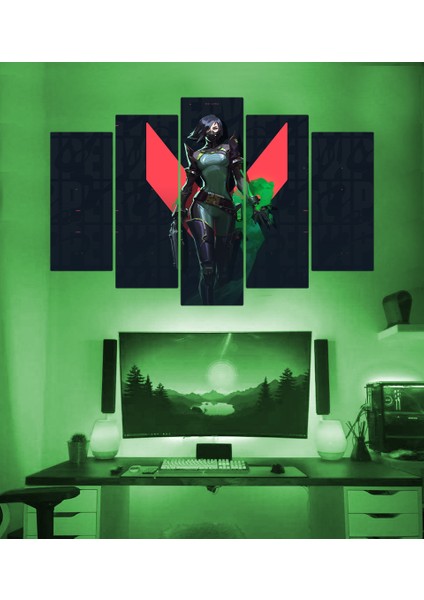 Valo Viper Temalı 5 Parçalı Duvar Tablosu