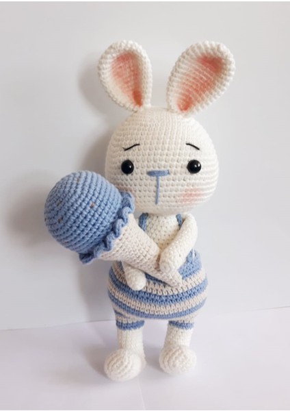 Tavşan Sunny ve Dondurması Amigurumi Organik Oyuncak