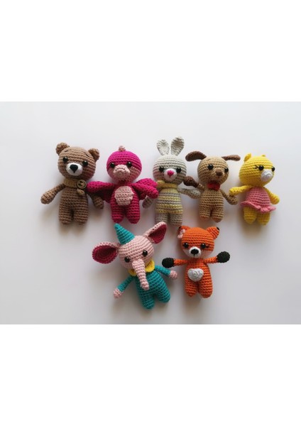 Sevimli Tayfa Maskot Takımı Amigurumi Organik Oyuncak