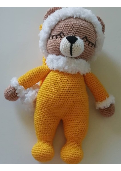 Uykucu Ayıcık Uyku Arkadaşı Amigurumi Organik Oyuncak