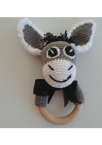 Sevimli Eşek Diş Kaşıyıcı Amigurumi Organik Çıngırak