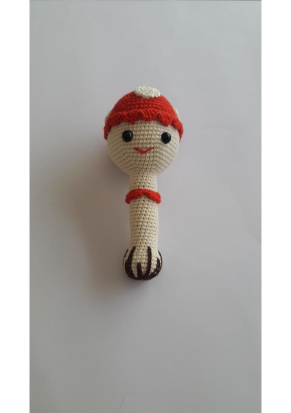 Mantar Çıngırak Amigurumi Organik Oyuncak