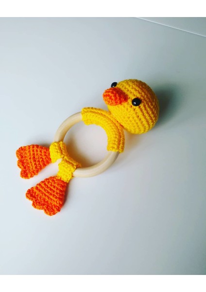Ördek Diş Kaşıyıcı Çıngırak Amigurumi Organik Oyuncak fiyatları