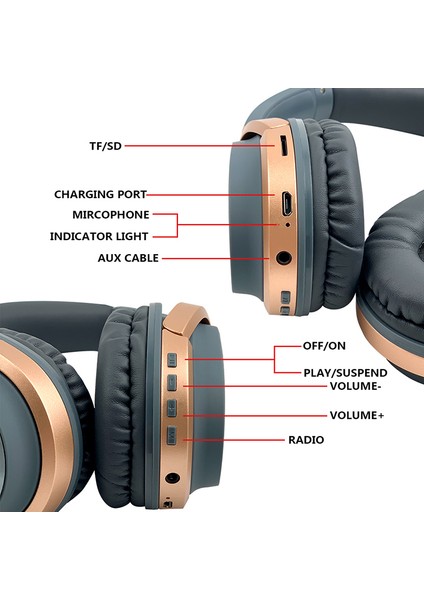 BT830 Süper Bass Gürültü Azaltıcı Bluetooth 5.0 Kulak Üstü Kulaklık fırsatları