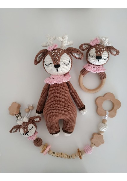 Matilda Yeni Doğan Seti Amigurumi Organik Oyuncak