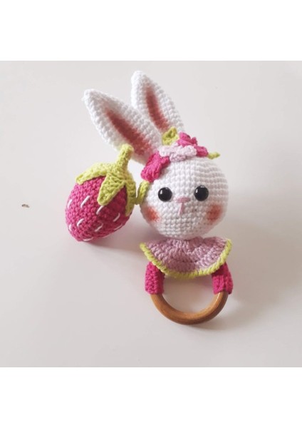 Çıngırak ve Vikvik Çilek Takımı Amigurumi Organik Oyuncak