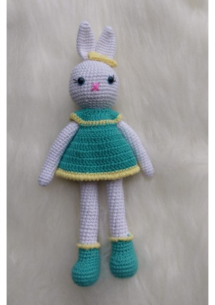 Şirin Tavşan Uyku Arkadaşı ve Emzik Zinciri Amigurumi Organik Oyu fiyatları