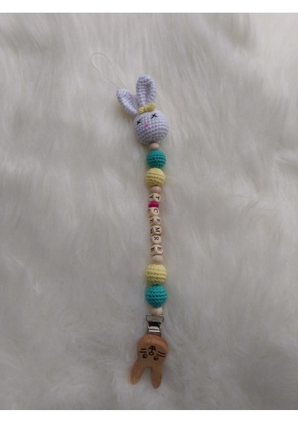 Şirin Tavşan Uyku Arkadaşı ve Emzik Zinciri Amigurumi Organik Oyu modelleri