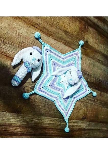 Uzun Kulak Tavşan Yenidoğan Seti Amigurumi Organik Oyuncak