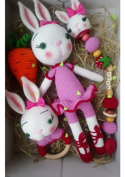 Tavşan Yeni Doğan Seti Amigurumi Organik Oyuncak fiyatları