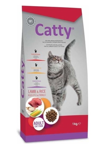 Kuzu Etli Yetişkin Kedi Maması 1 kg