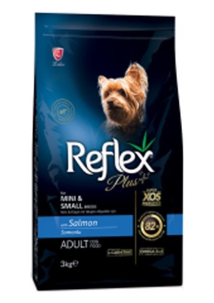 Reflex Plus Somonlu Mini ve Küçük Irk Yetişkin Köpek Maması 3 kg