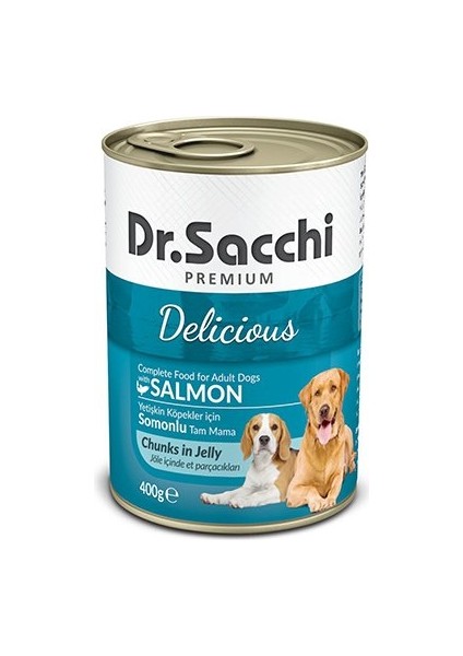 Dr.sacchi Somonlu Yetişkin Köpek Konservesi 400GR