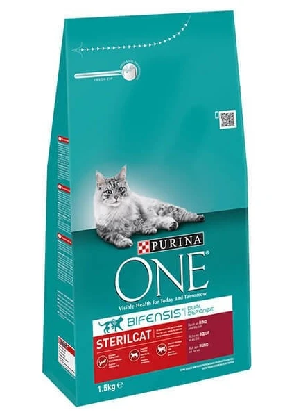 One Sterilised Sığır Etli Kısırlaştırılmış Kedi Maması 1.5 kg