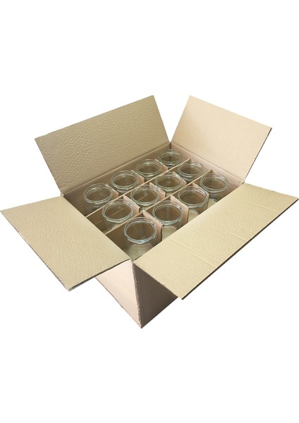 425 cc Kavanoz Metal Siyah Konserve Kapaklı 425 ml Şeffaf Cam Kavanoz 36 Adet fırsatları