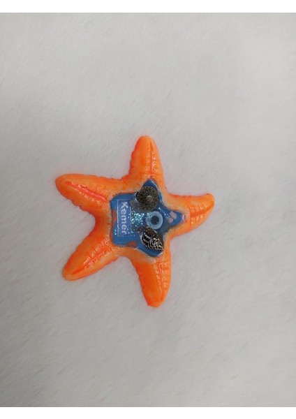 Turuncu Deniz Yıldızı Tasarım Epoksi Mıknatıslı Magnet Kemer Yazılı Buzdolabı Süsü