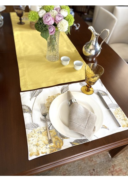 Spring Yellow Pamuk Keten Runner