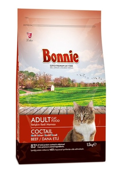 Biftekli Multicolor Yetişkin Kedi Maması 1,5 kg