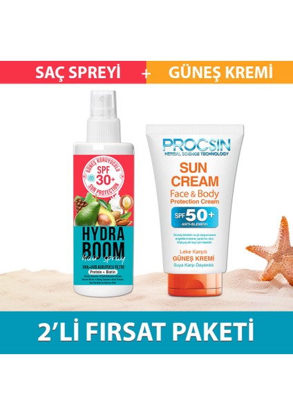 PROCSIN Güneş Kremi Ve Hydra Boom Saç Spreyi Paketi