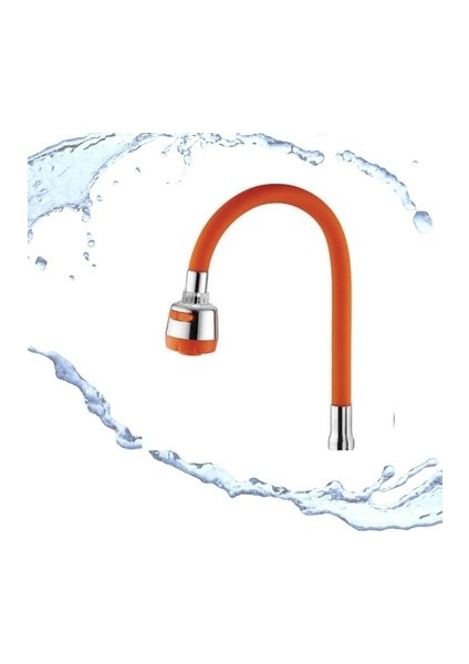 Oynar Başlıklı Tasarruflu Silikon Musluk Başlığı Kubar Çift Fonksiyonlu Turuncu modelleri