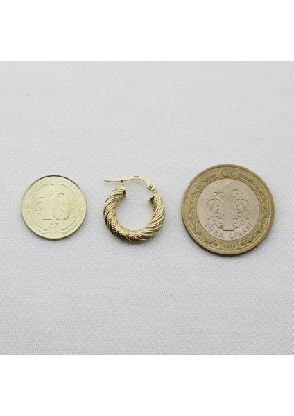 14 Ayar Halka Küpe modelleri