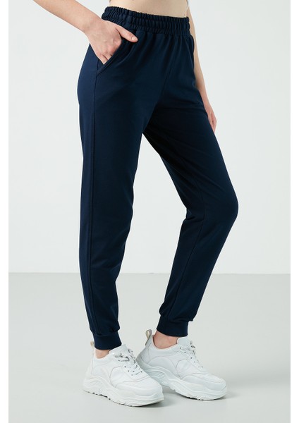 Slim Fit Belden Bağlamalı Pamuklu Jogger Eşofman Altı Kadın Eşofman Altı F10BY