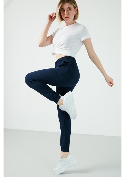 Slim Fit Belden Bağlamalı Pamuklu Jogger Eşofman Altı Kadın Eşofman Altı F10BY