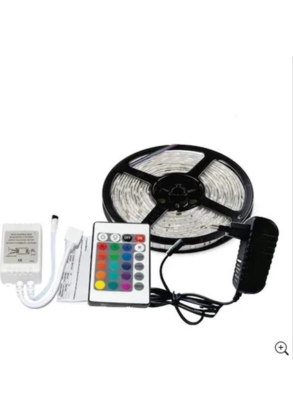 LED Lamp Şerit LED Rgb 2835 Tek Çipli Iç Mekan 5 Metre Set 16 Renk