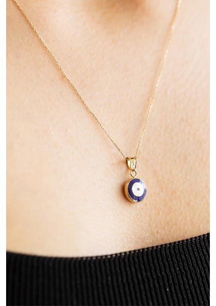 Çift Taraflı Nazar Altın Kolye fiyatları