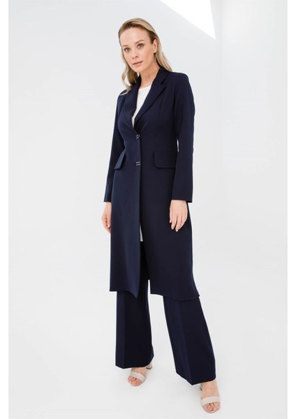Erkek ve Şal Yakalı Ceketli Takım Lacivert