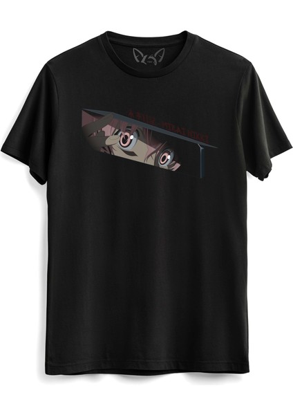 Mirai Nikki Resimli Baskılı Çocuk Siyah Tshirt