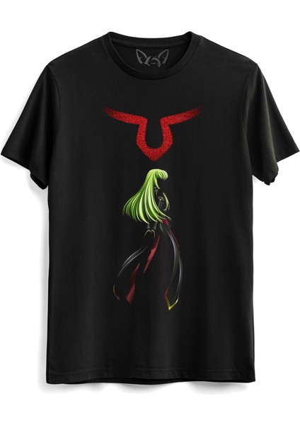Code Geass Resim Baskılı Çocuk Siyah Tshirt