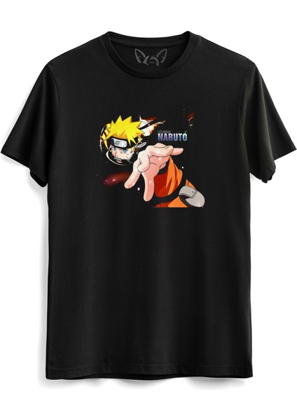 Naruto Dijital Baskılı Çocuk Siyah Tshirt