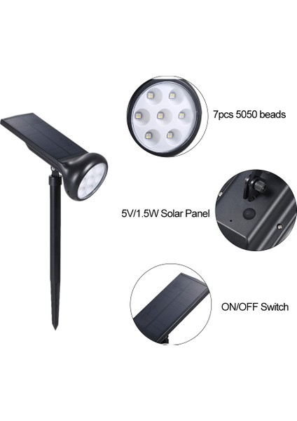 Peyzaj Spotları İçin 7 LED Güneş Enerjili Çim Işık (Yurt Dışından) fırsatları