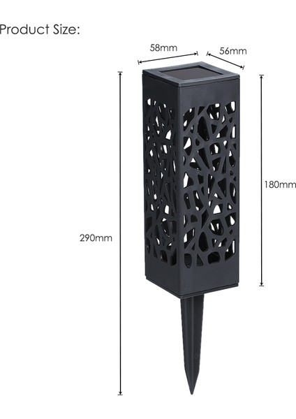 DC2V 0.06W Güneş Enerjili Enerji LED Dış Mekan Lambası (Yurt Dışından)