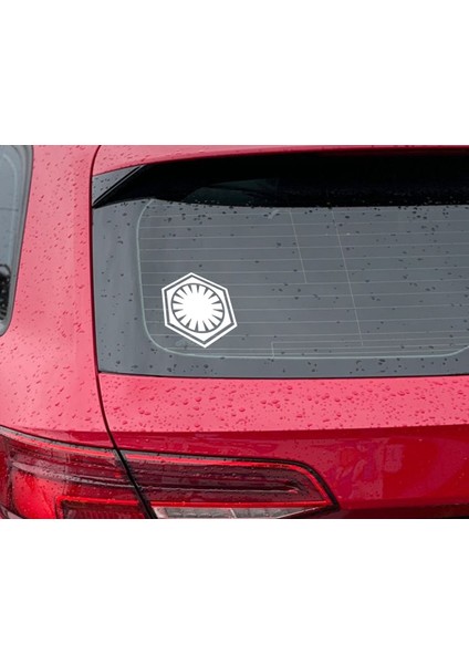 Gift Star Wars First Order Tasarımlı Beyaz Araç Sticker-1
