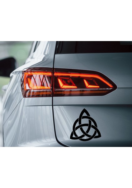 Gift Kelt Düğümü Tasarımlı Siyah Araç Sticker-1