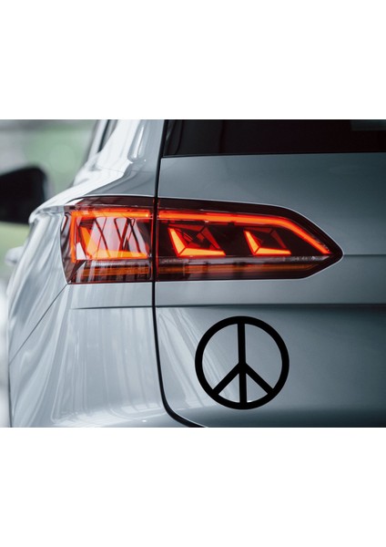 Gift Peace Tasarımlı Siyah Araç Sticker-1