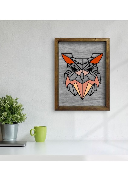Gift Baykuş Tasarımlı Doğal Masif Ahşap Çerçeveli Tablo 45X65CM-1 modelleri